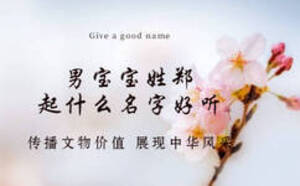 男寶寶姓鄭起什么名字好聽(tīng)