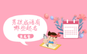 男孩成語起名  大全