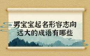 男寶寶起名豪情壯志的成語有哪些