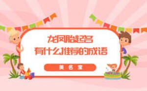 龍鳳胎起名有什么推薦的成語