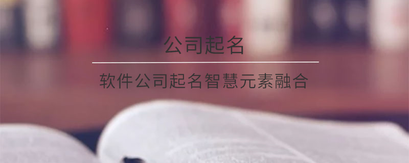 軟件公司起名智慧元素融合