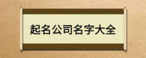 起名公司名字大全