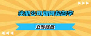 注冊(cè)公司如何起名字