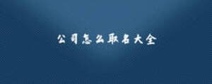 公司怎么取名大全