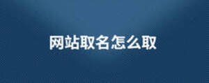 網站取名怎么取