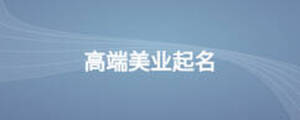 高端美業起名