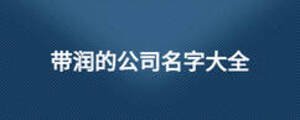 帶潤(rùn)的公司名字大全