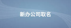 新辦公司取名