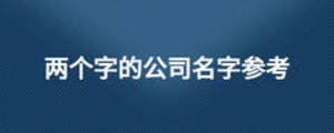 兩個字的公司名字參考