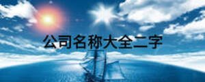 公司名稱大全二字