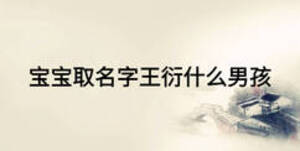 寶寶取名字王衍什么男孩