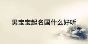 男寶寶起名國(guó)什么好聽(tīng)
