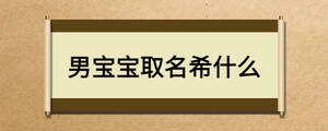 男寶寶取名希什么