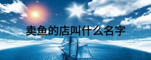 賣魚(yú)的店叫什么名字
