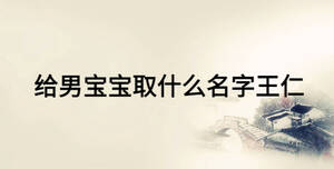 給男寶寶取什么名字王仁