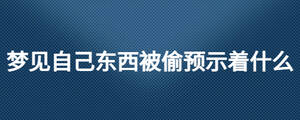 夢見自己東西被偷預(yù)示著什么
