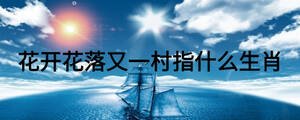 花開(kāi)花落又一村指什么生肖