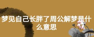 夢見自己長胖了周公解夢是什么意思