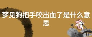 夢(mèng)見(jiàn)狗把手咬出血了是什么意思