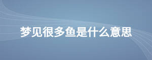 夢見很多魚是什么意思