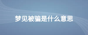 夢見被騙是什么意思