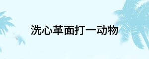 洗心革面打一動物
