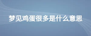 夢見雞蛋很多是什么意思
