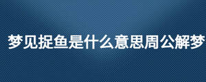 夢見捉魚是什么意思周公解夢