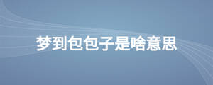 夢到包包子是啥意思