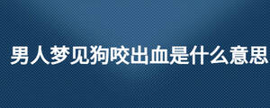 男人夢(mèng)見狗咬出血是什么意思
