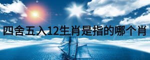 四舍五入12生肖是指的哪個肖