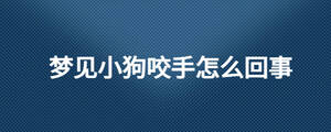 夢見小狗咬手怎么回事