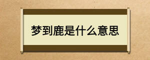 夢(mèng)到鹿是什么意思